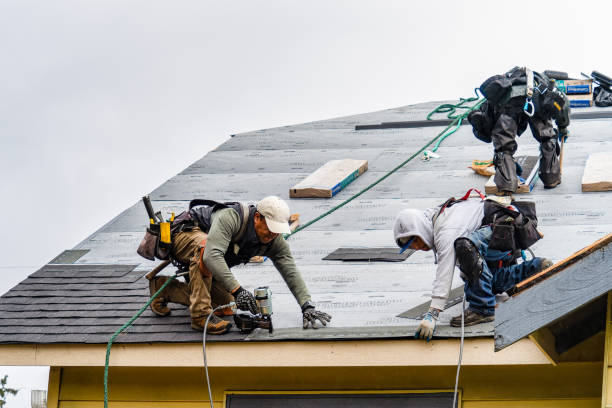 Professional Gutter Installation technician working in Elliston, VA